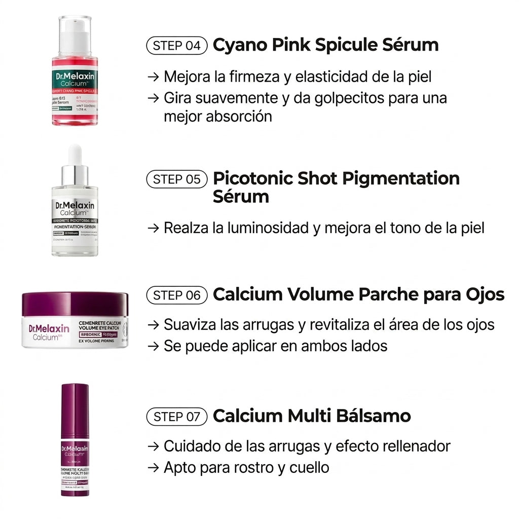 Set de Rutina Facial Iluminadora 7 Pasos – Luminosidad, Suavidad y Efecto Glass Skin